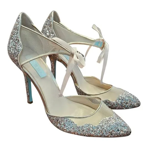 Betsey Johnson Shoes Betsey Johnson Rose Gold Stela Tie Front